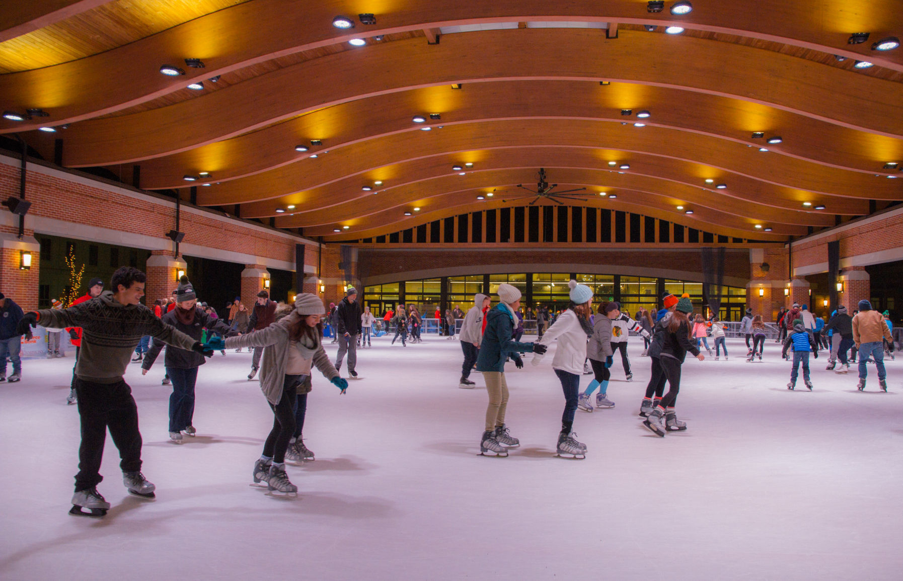 Ice Skating Under the Urschel Pavilion